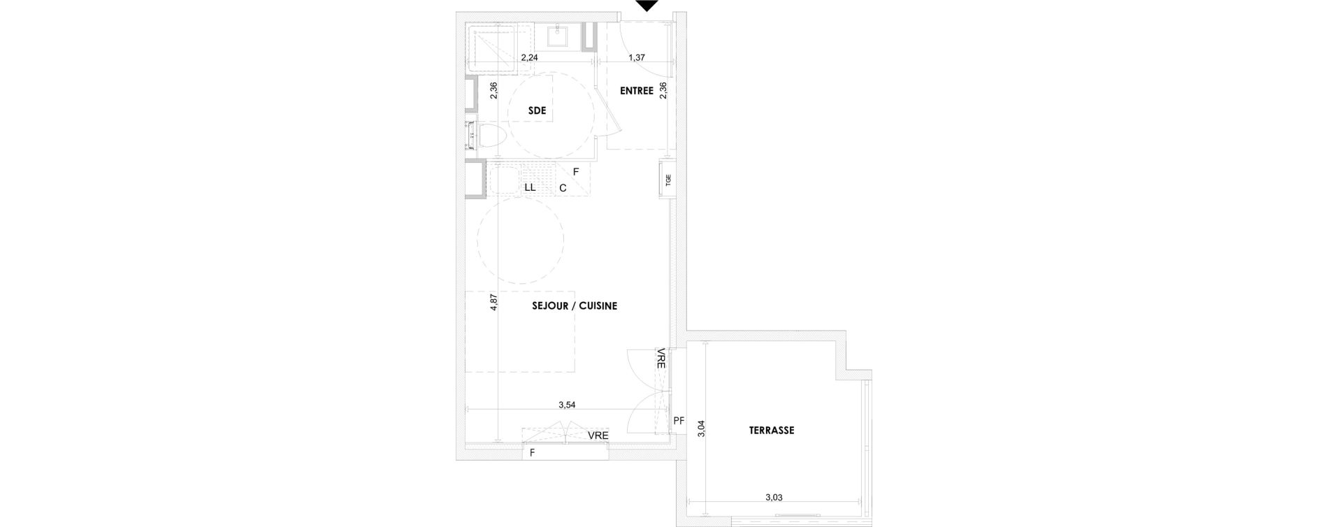 Appartement T1 de 25,20 m2 &agrave; La Seyne-Sur-Mer Centre