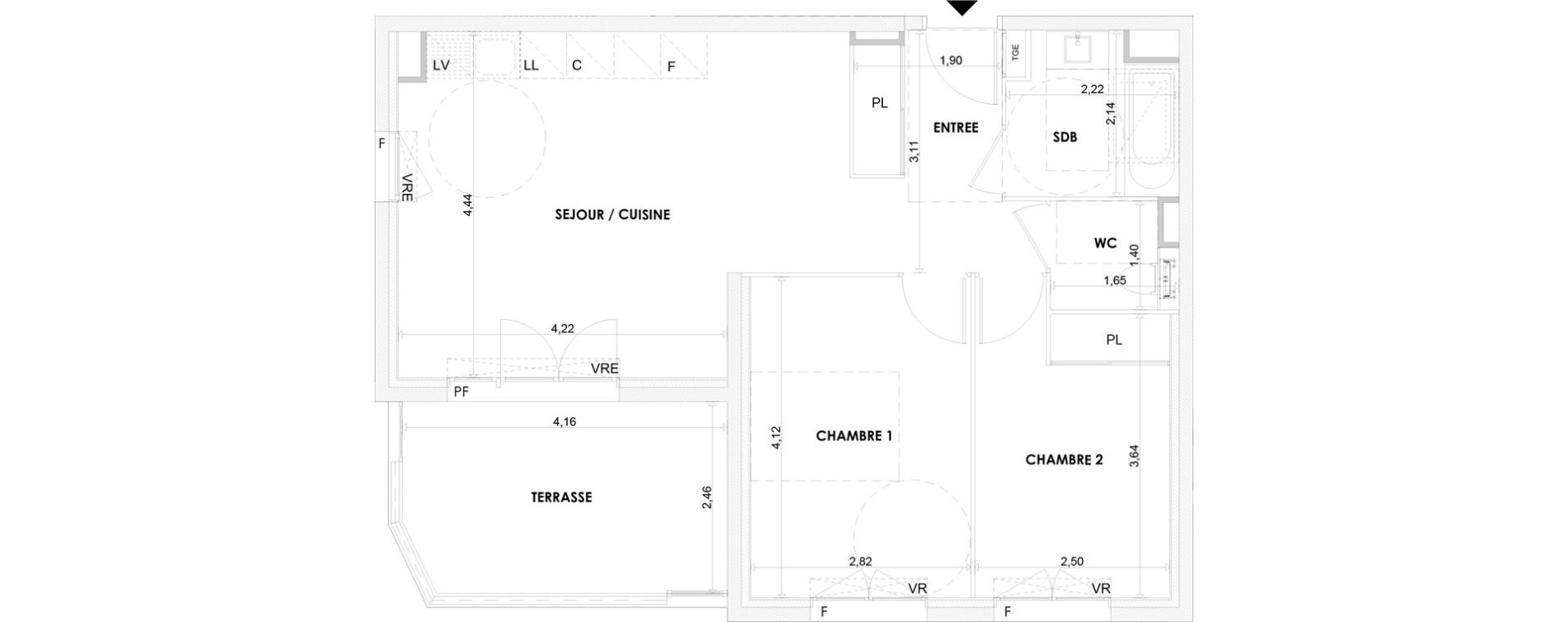 Appartement T3 de 57,19 m2 &agrave; La Seyne-Sur-Mer Centre