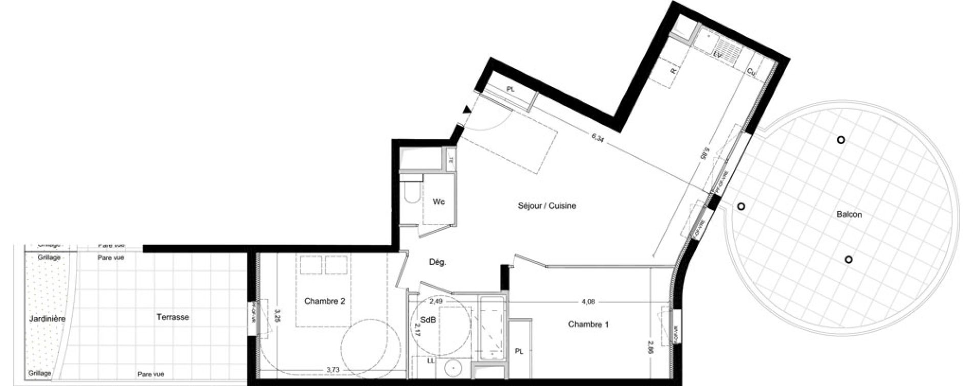 Appartement T3 de 65,70 m2 &agrave; La Seyne-Sur-Mer Centre