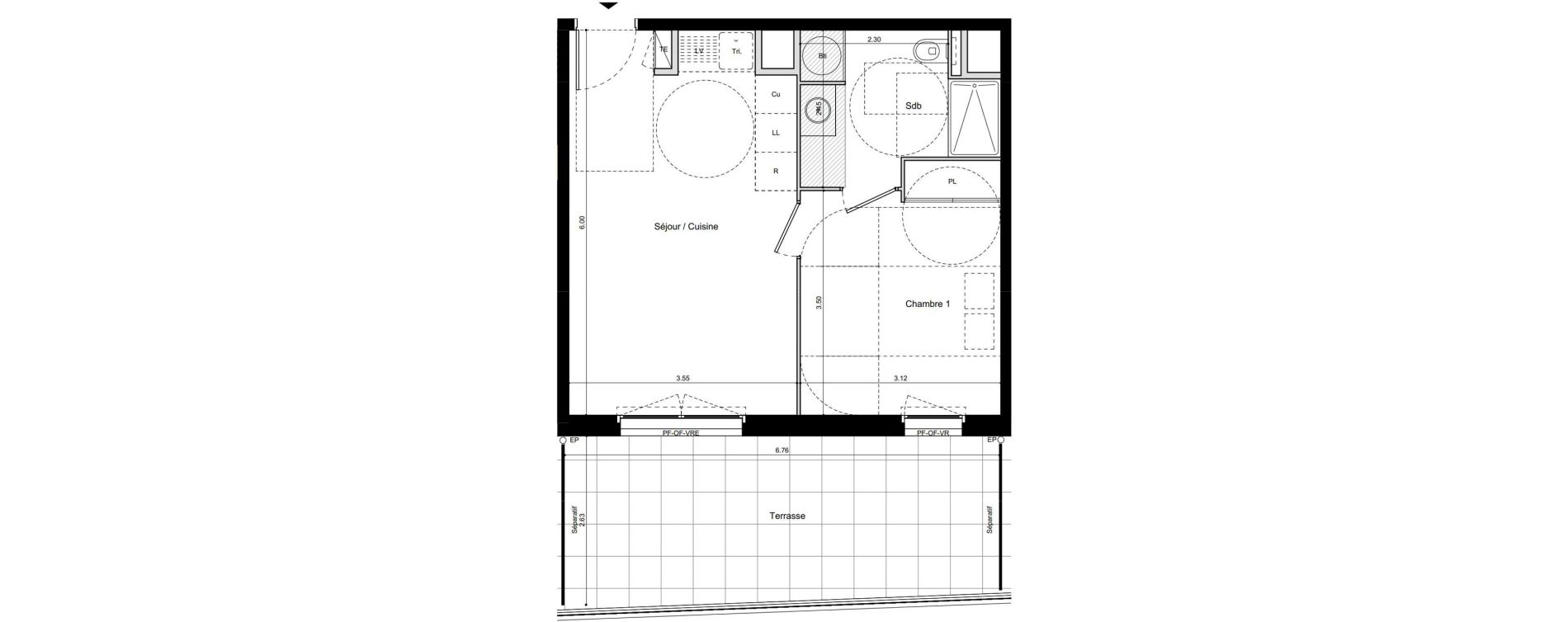 Appartement T2 de 38,50 m2 &agrave; La Seyne-Sur-Mer Balaguier - aiguillette