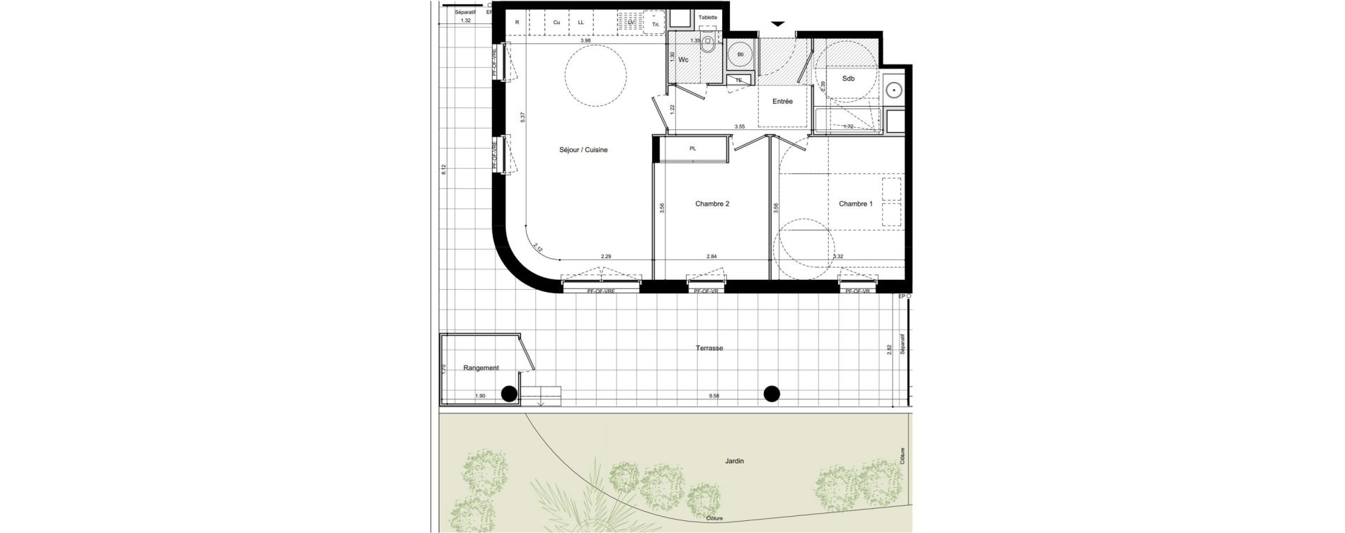 Appartement T3 de 60,10 m2 &agrave; La Seyne-Sur-Mer Balaguier - aiguillette