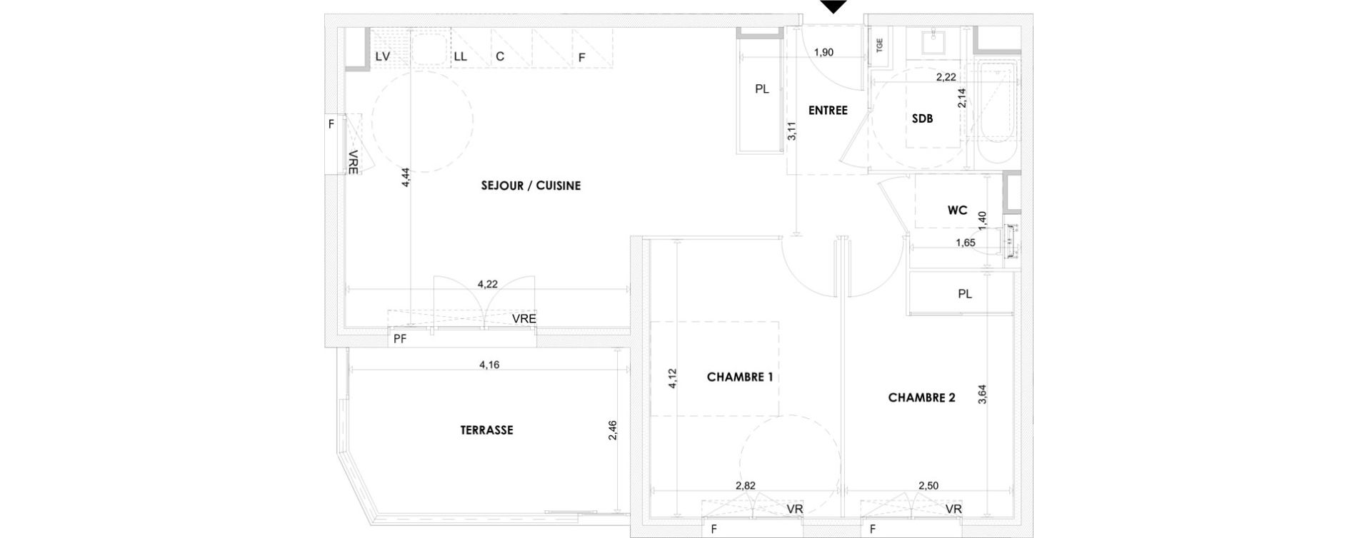 Appartement T3 de 57,19 m2 &agrave; La Seyne-Sur-Mer Centre