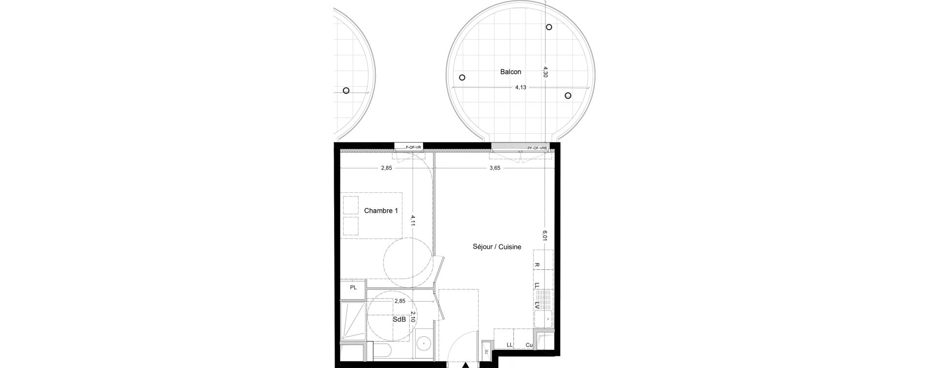 Appartement T2 de 39,30 m2 &agrave; La Seyne-Sur-Mer Centre