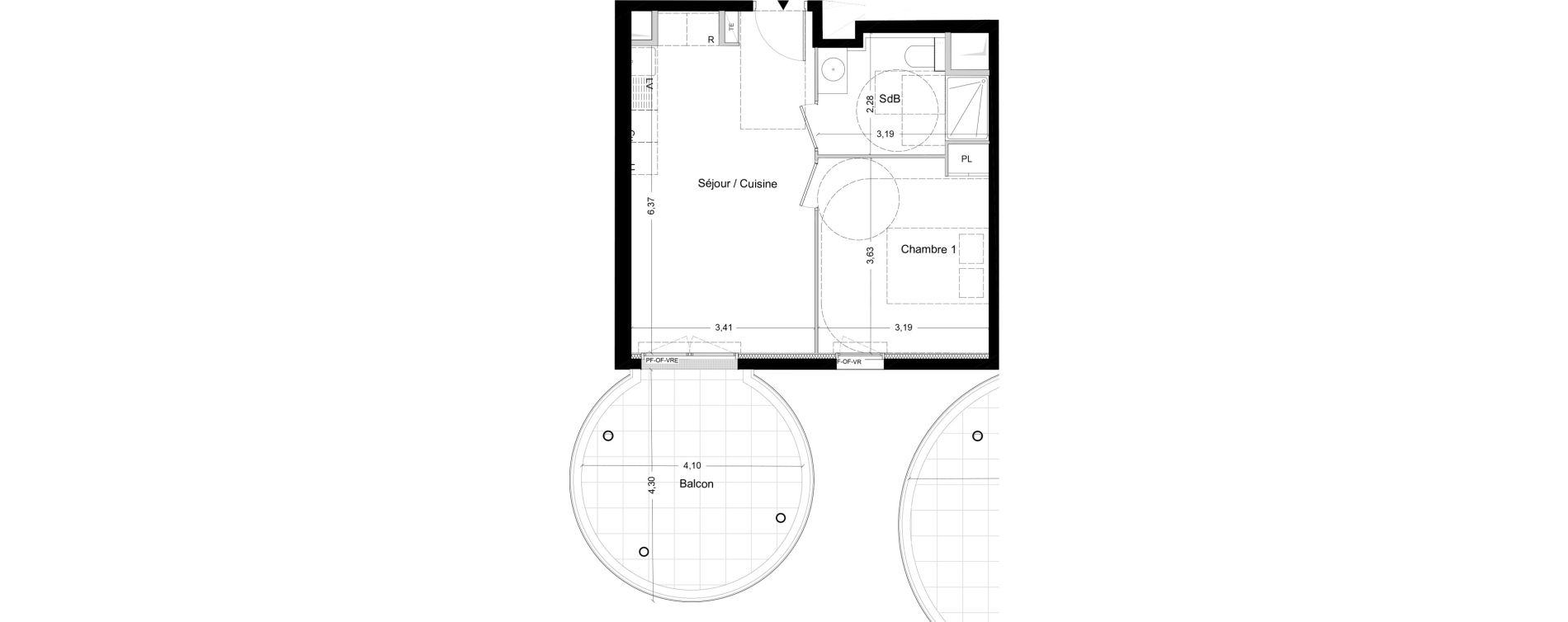 Appartement T2 de 39,20 m2 &agrave; La Seyne-Sur-Mer Centre