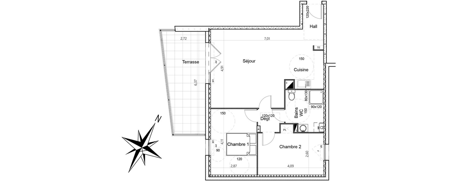 Appartement T3 de 64,09 m2 &agrave; La Seyne-Sur-Mer Centre