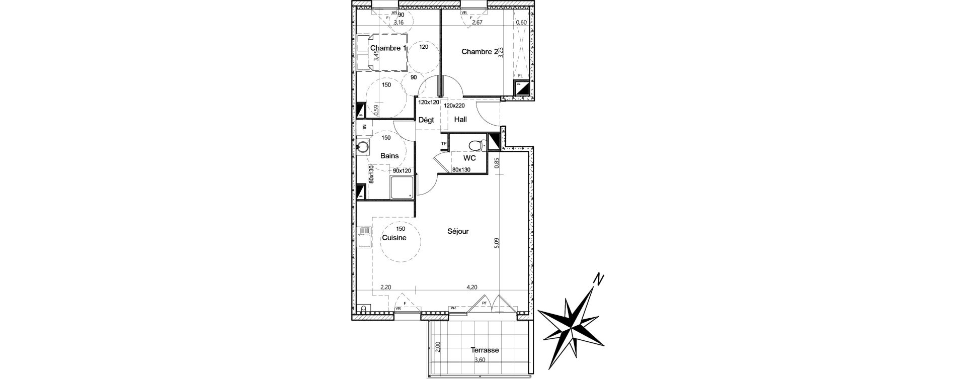 Appartement T3 de 67,55 m2 &agrave; La Seyne-Sur-Mer Centre