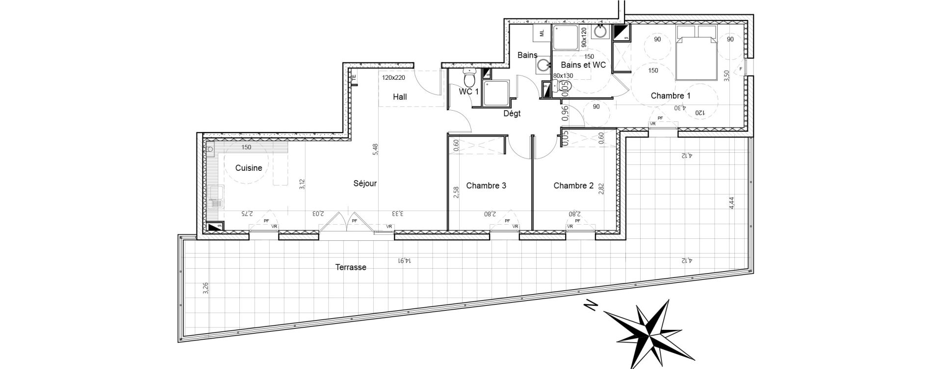 Appartement T4 de 81,90 m2 &agrave; La Seyne-Sur-Mer Centre