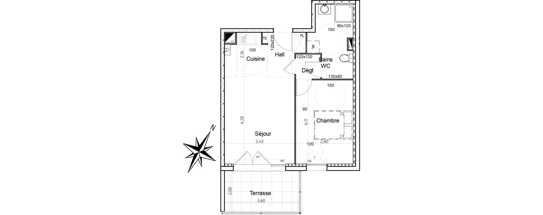 Appartement T2 de 42,04 m2 &agrave; La Seyne-Sur-Mer Centre
