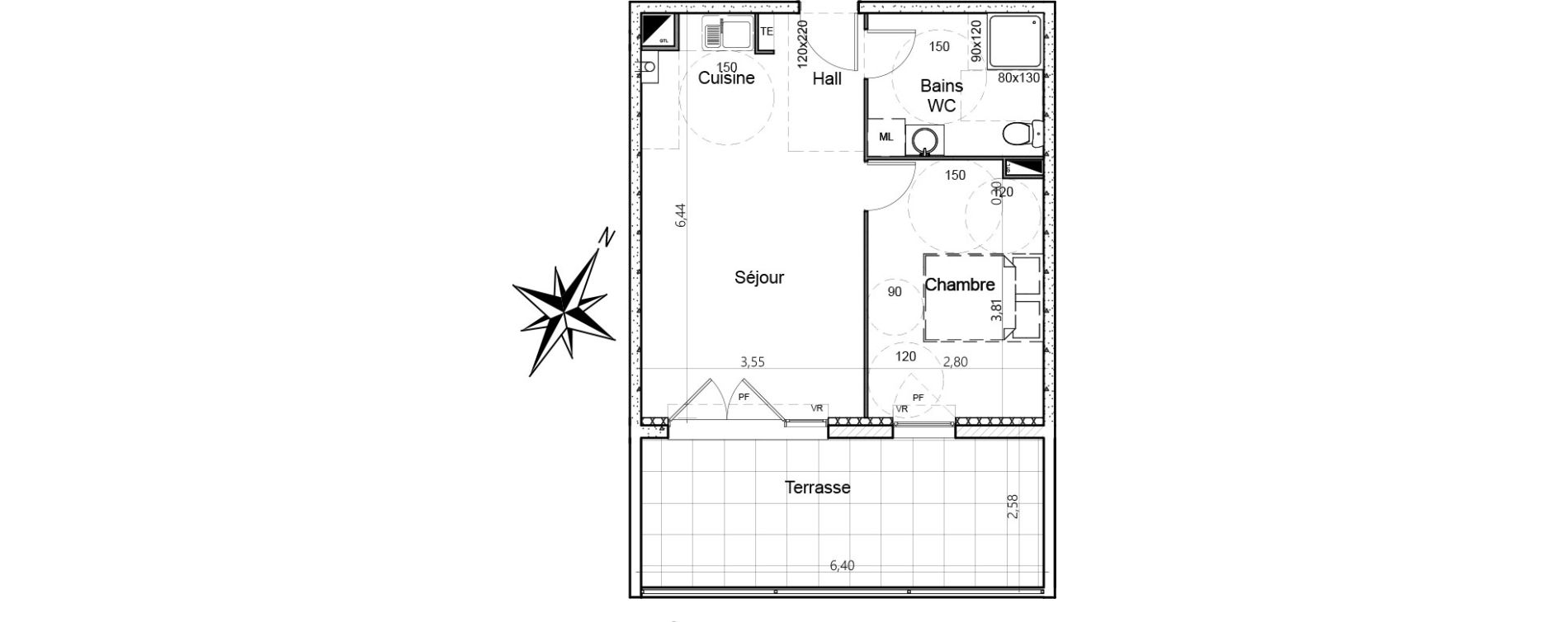 Appartement T2 de 40,24 m2 &agrave; La Seyne-Sur-Mer Centre
