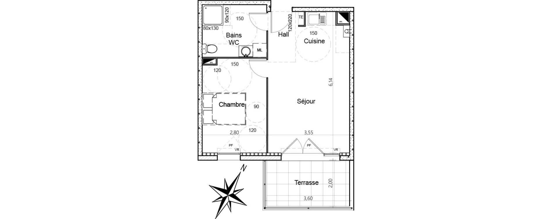 Appartement T2 de 39,11 m2 &agrave; La Seyne-Sur-Mer Centre