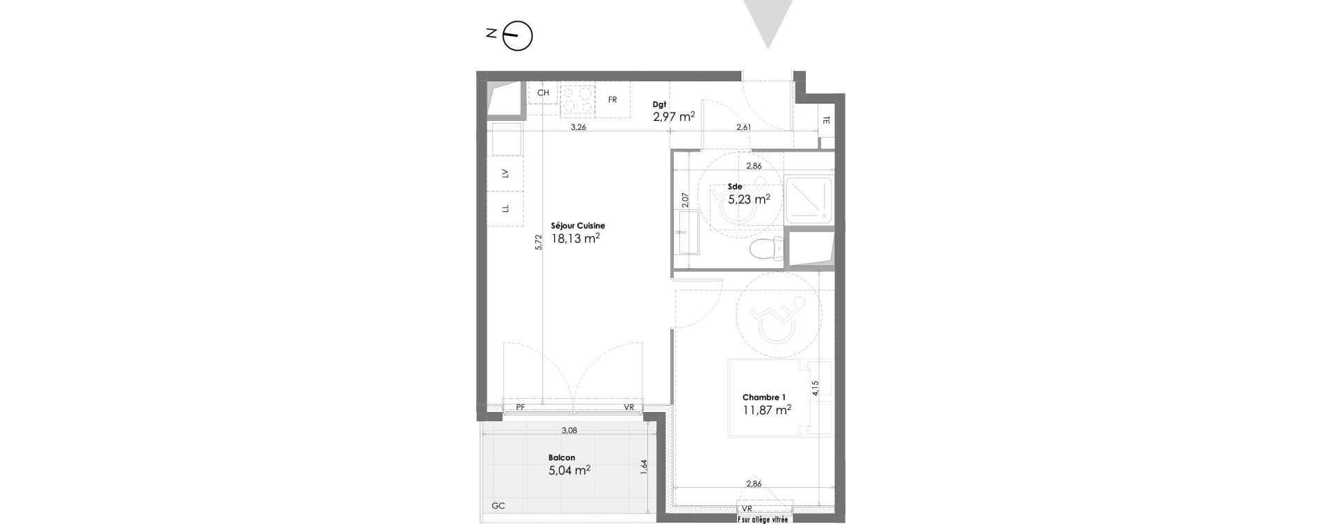 Appartement T2 de 38,20 m2 &agrave; La Seyne-Sur-Mer Daniel