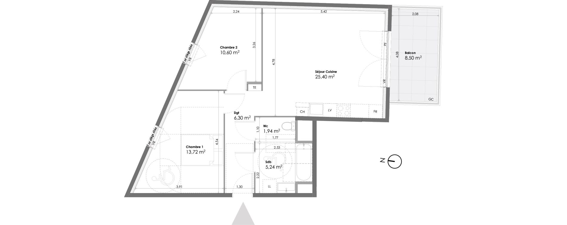 Appartement T3 de 63,20 m2 &agrave; La Seyne-Sur-Mer Daniel