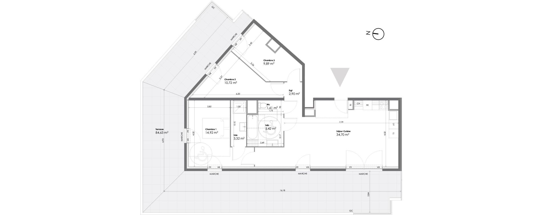 Appartement T4 de 83,49 m2 &agrave; La Seyne-Sur-Mer Daniel