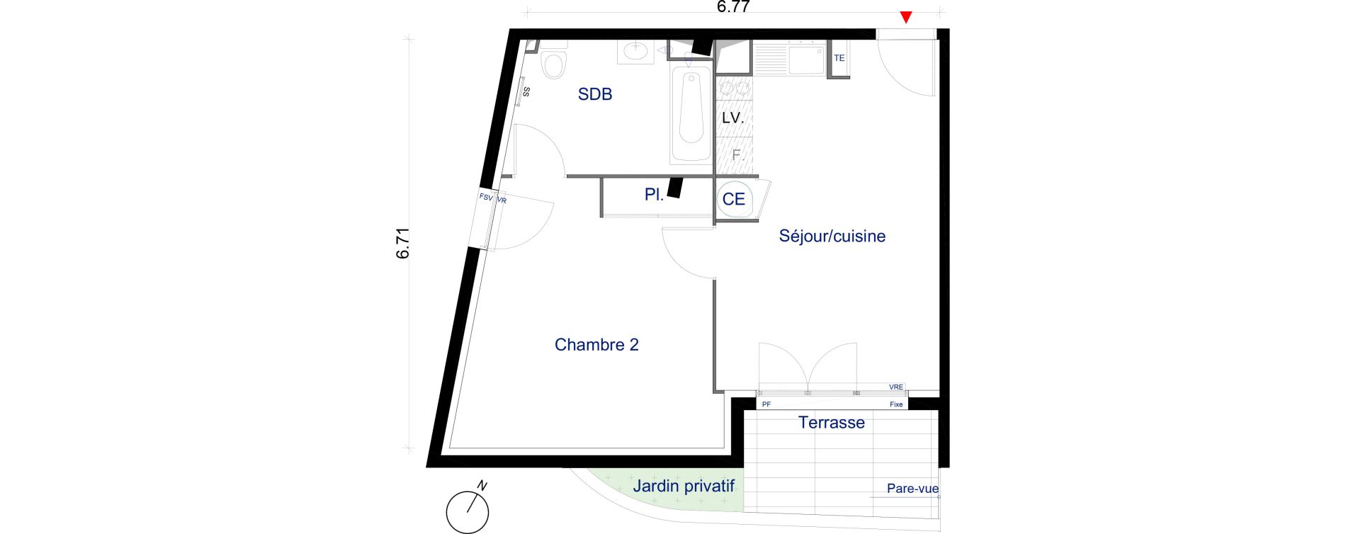 Appartement T2 de 44,73 m2 &agrave; La Seyne-Sur-Mer La seyne sur mer centre