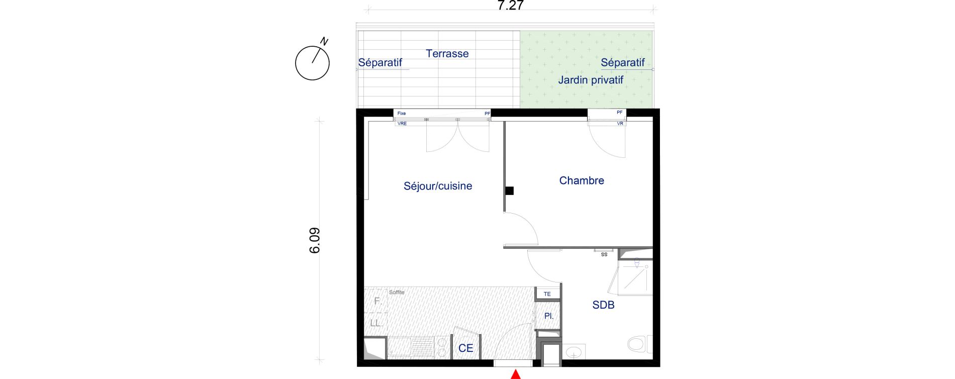Appartement T2 de 42,80 m2 &agrave; La Seyne-Sur-Mer La seyne sur mer centre