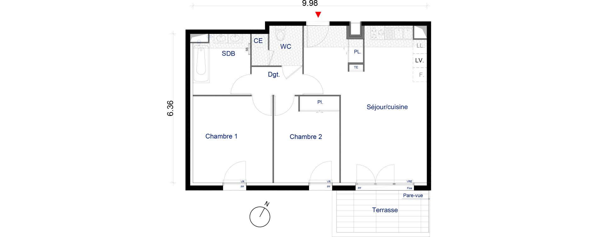 Appartement T3 de 63,28 m2 &agrave; La Seyne-Sur-Mer La seyne sur mer centre