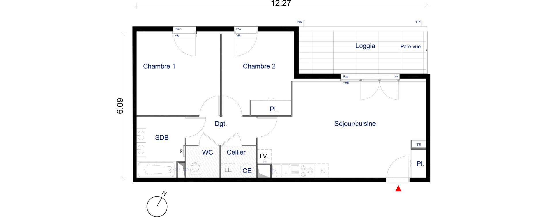 Appartement T3 de 61,33 m2 &agrave; La Seyne-Sur-Mer La seyne sur mer centre