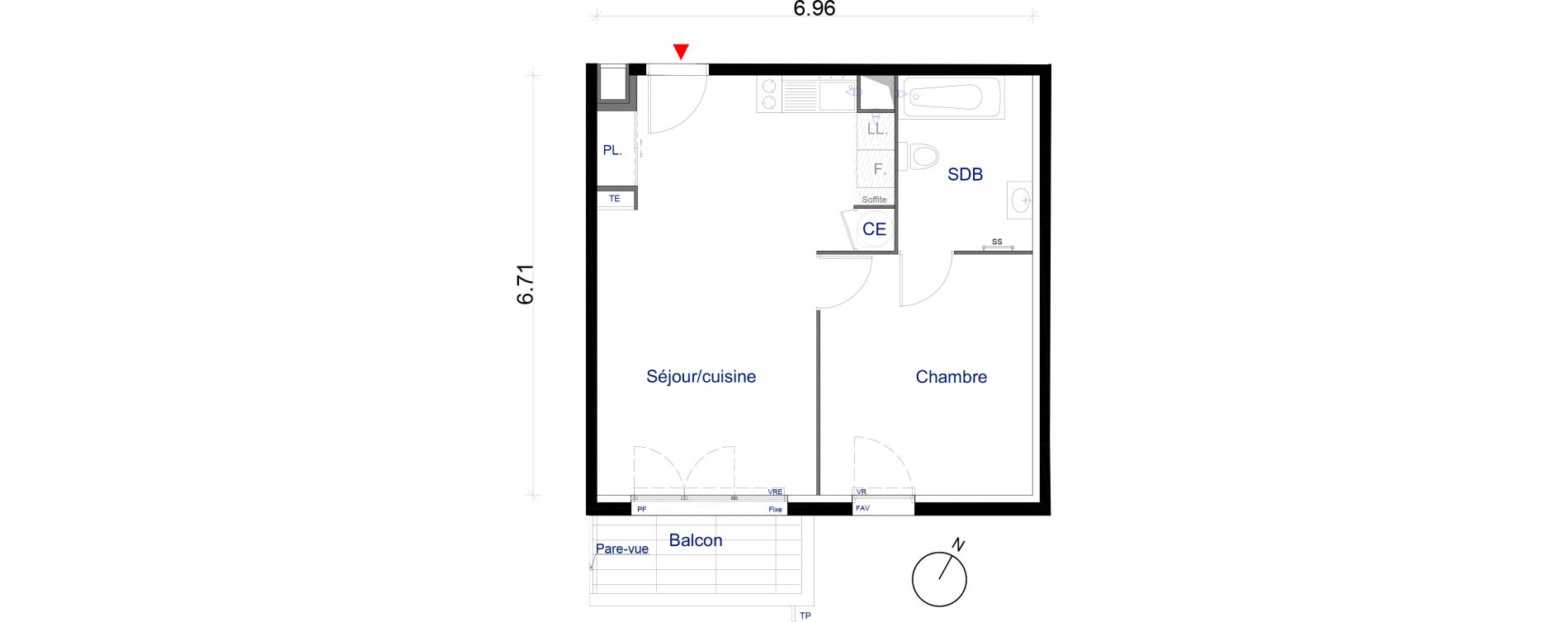 Appartement T2 de 45,14 m2 &agrave; La Seyne-Sur-Mer La seyne sur mer centre