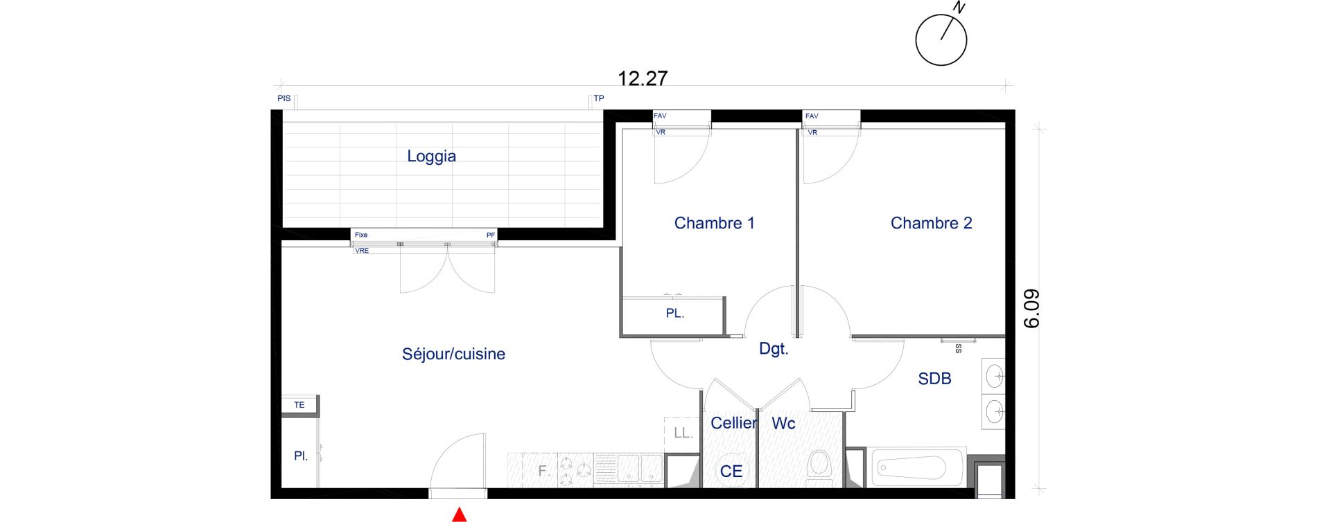 Appartement T3 de 60,87 m2 &agrave; La Seyne-Sur-Mer La seyne sur mer centre