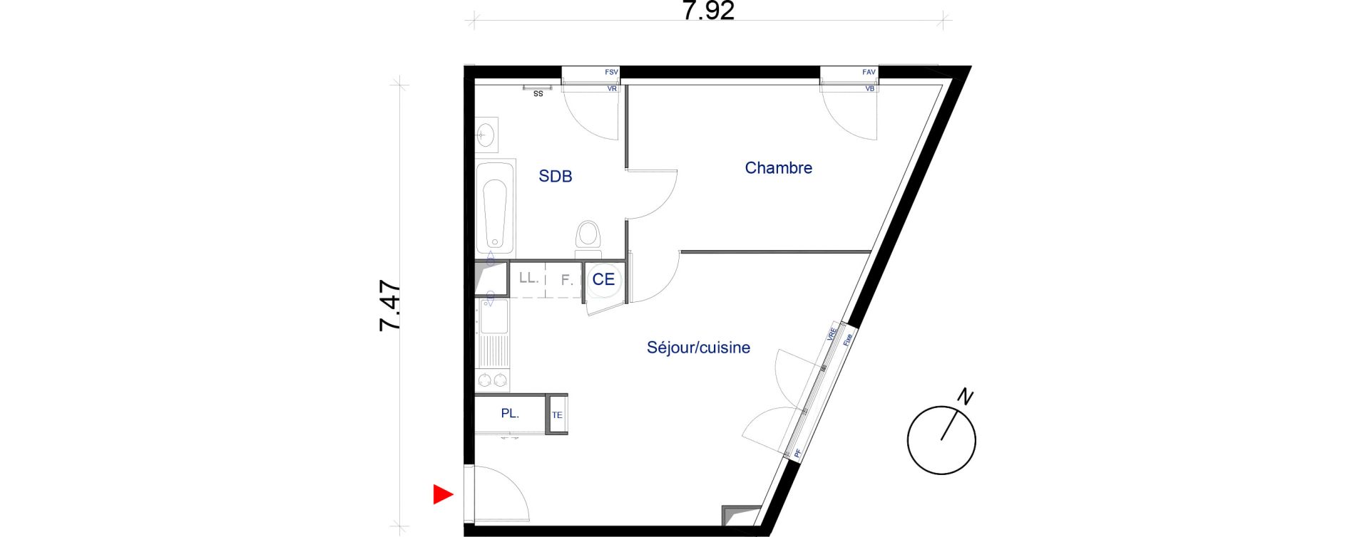 Appartement T2 de 45,73 m2 &agrave; La Seyne-Sur-Mer La seyne sur mer centre