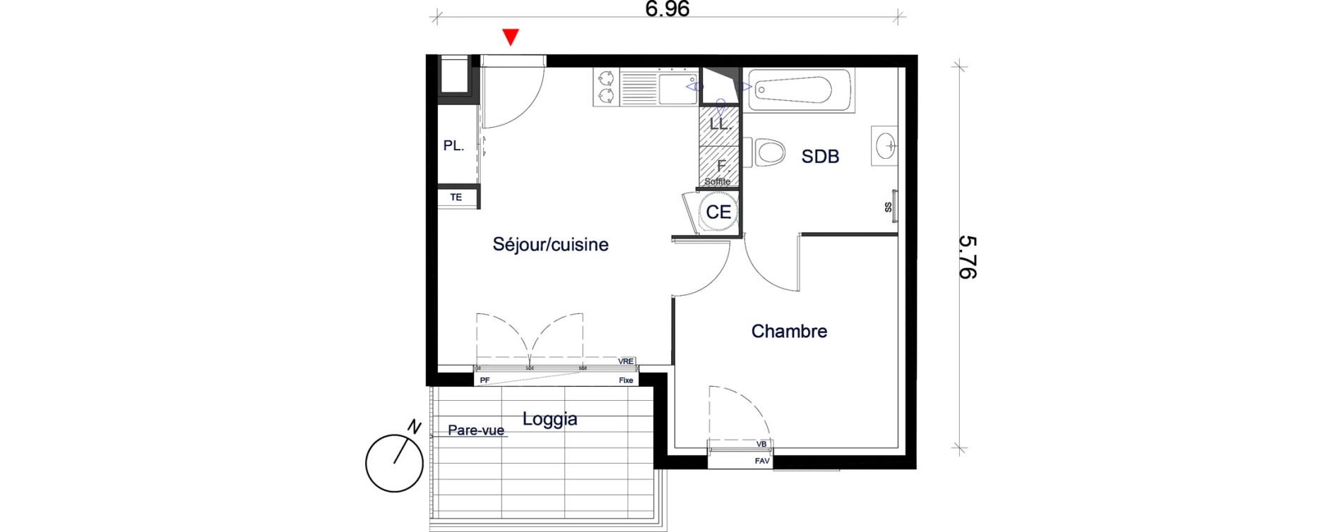 Appartement T2 de 34,17 m2 &agrave; La Seyne-Sur-Mer La seyne sur mer centre