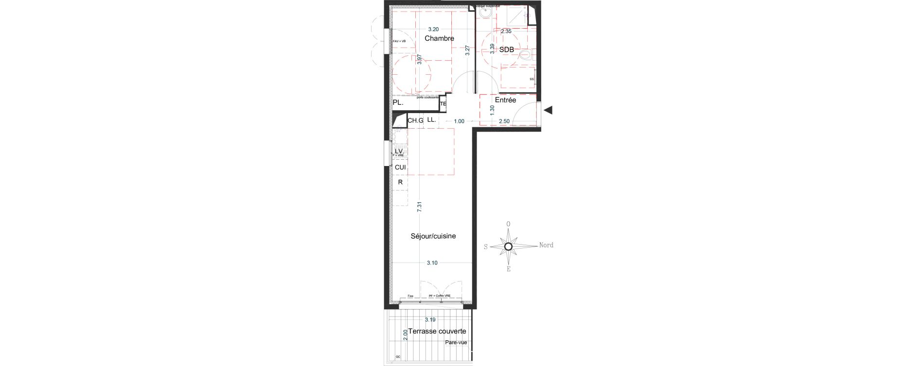 Appartement T2 de 45,71 m2 &agrave; La Seyne-Sur-Mer Centre