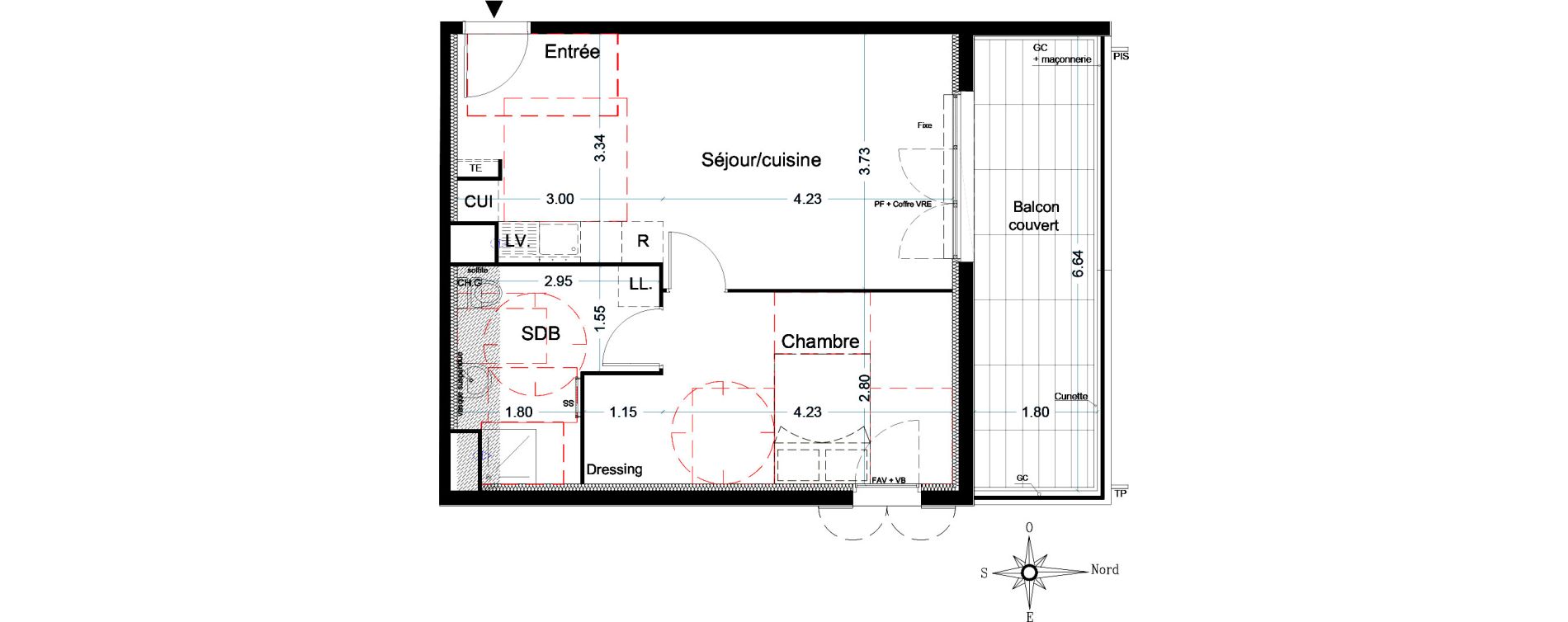Appartement T2 de 46,17 m2 &agrave; La Seyne-Sur-Mer Centre