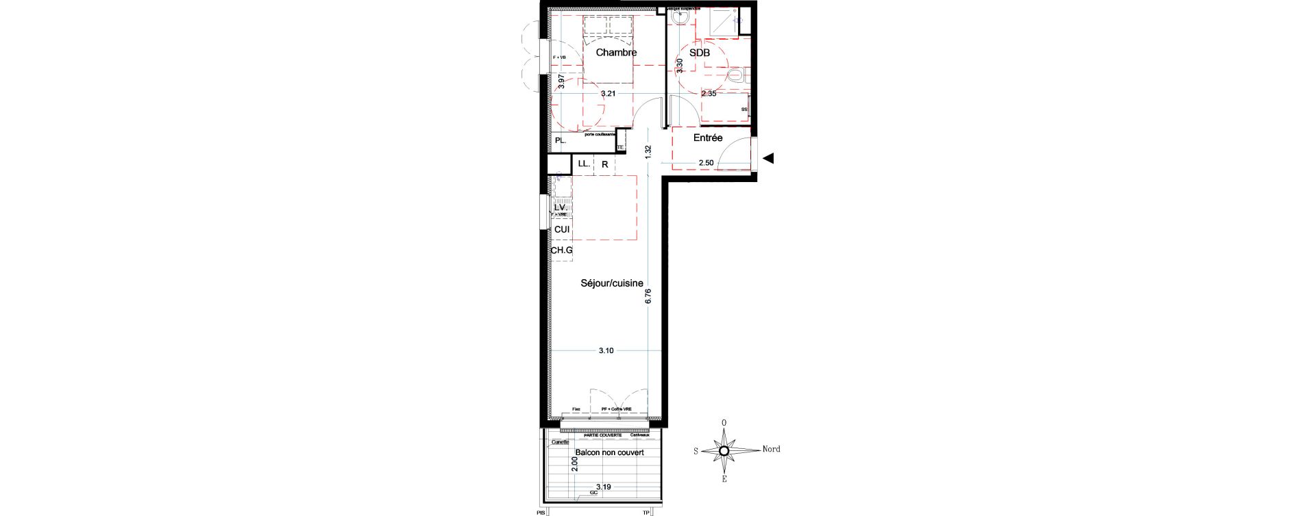 Appartement T2 de 54,71 m2 &agrave; La Seyne-Sur-Mer Centre