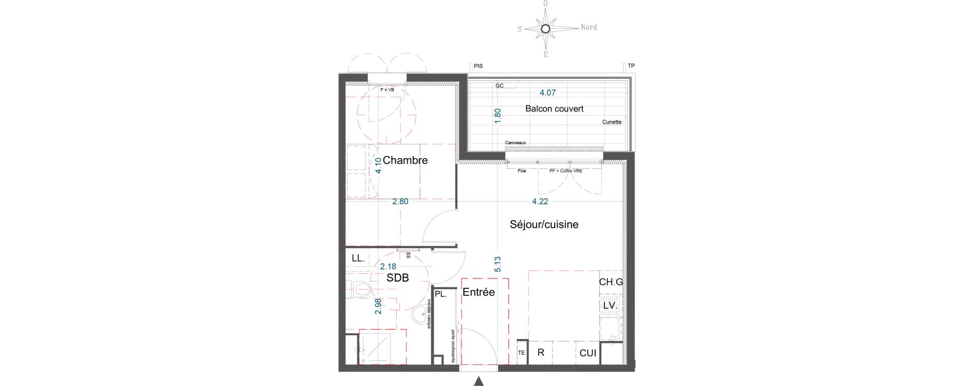 Appartement T2 de 40,52 m2 &agrave; La Seyne-Sur-Mer Centre