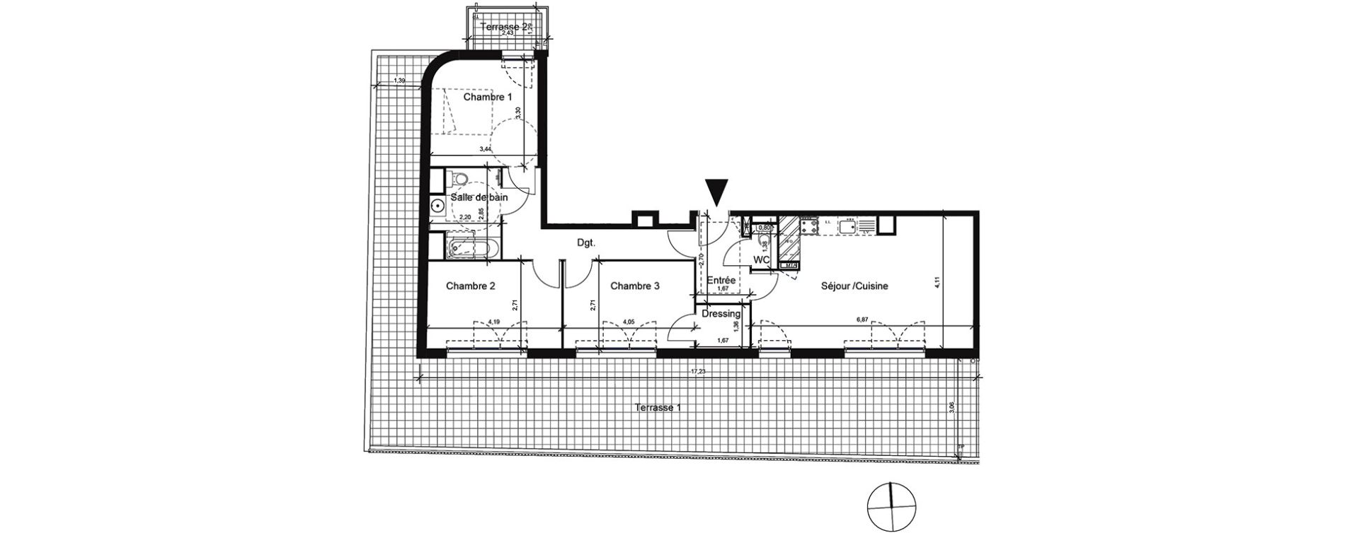 Appartement T3 de 80,38 m2 &agrave; La Seyne-Sur-Mer Centre
