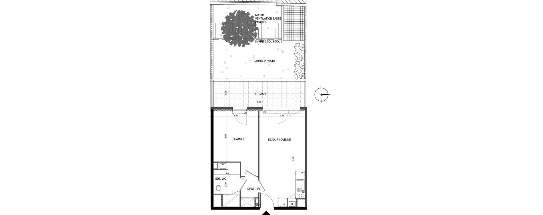Appartement T2 de 40,55 m2 &agrave; La Seyne-Sur-Mer Porte marine