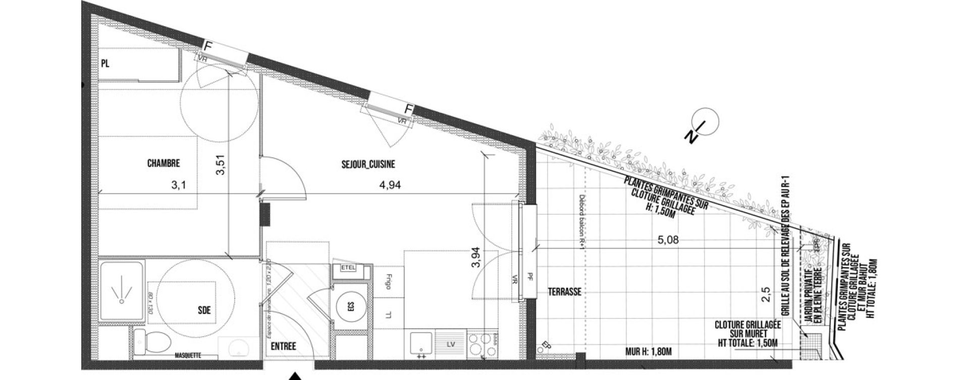 Appartement T2 de 40,25 m2 &agrave; La Seyne-Sur-Mer Balaguier - aiguillette