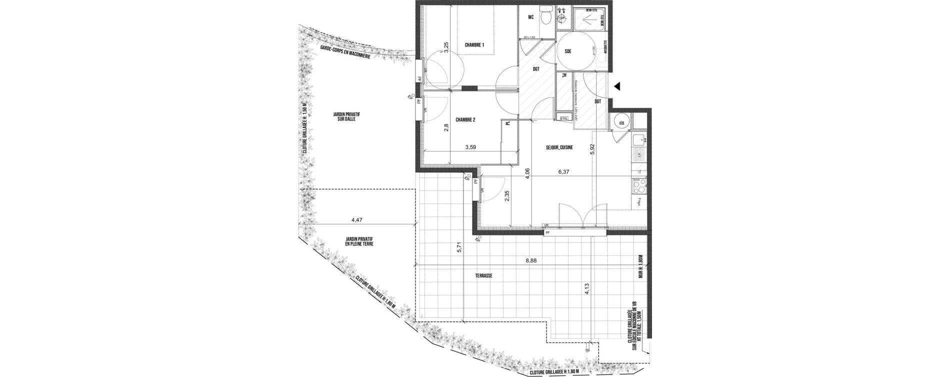 Appartement T3 de 58,30 m2 &agrave; La Seyne-Sur-Mer Balaguier - aiguillette