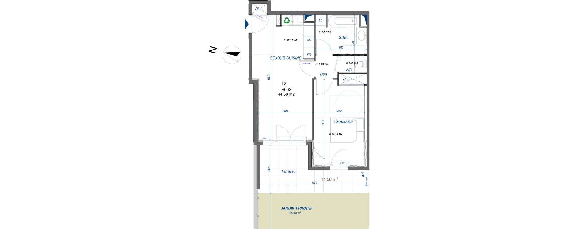 Appartement T2 de 44,50 m2 &agrave; La Valette-Du-Var Centre