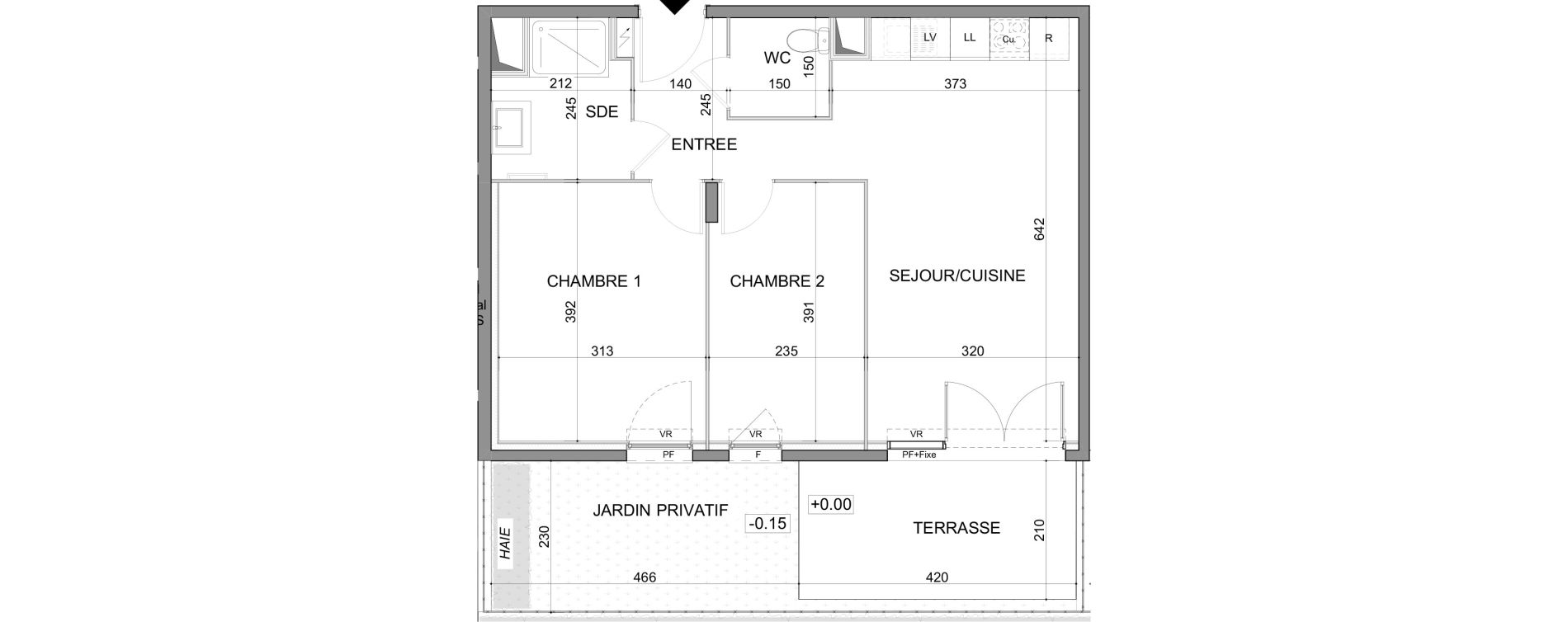 Appartement T3 de 54,41 m2 au Muy Centre