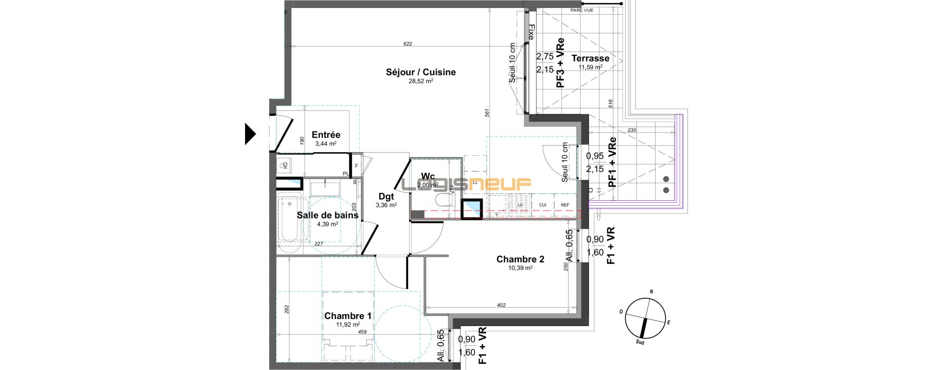 Appartement à Louer à La Muscatelle Lorgues