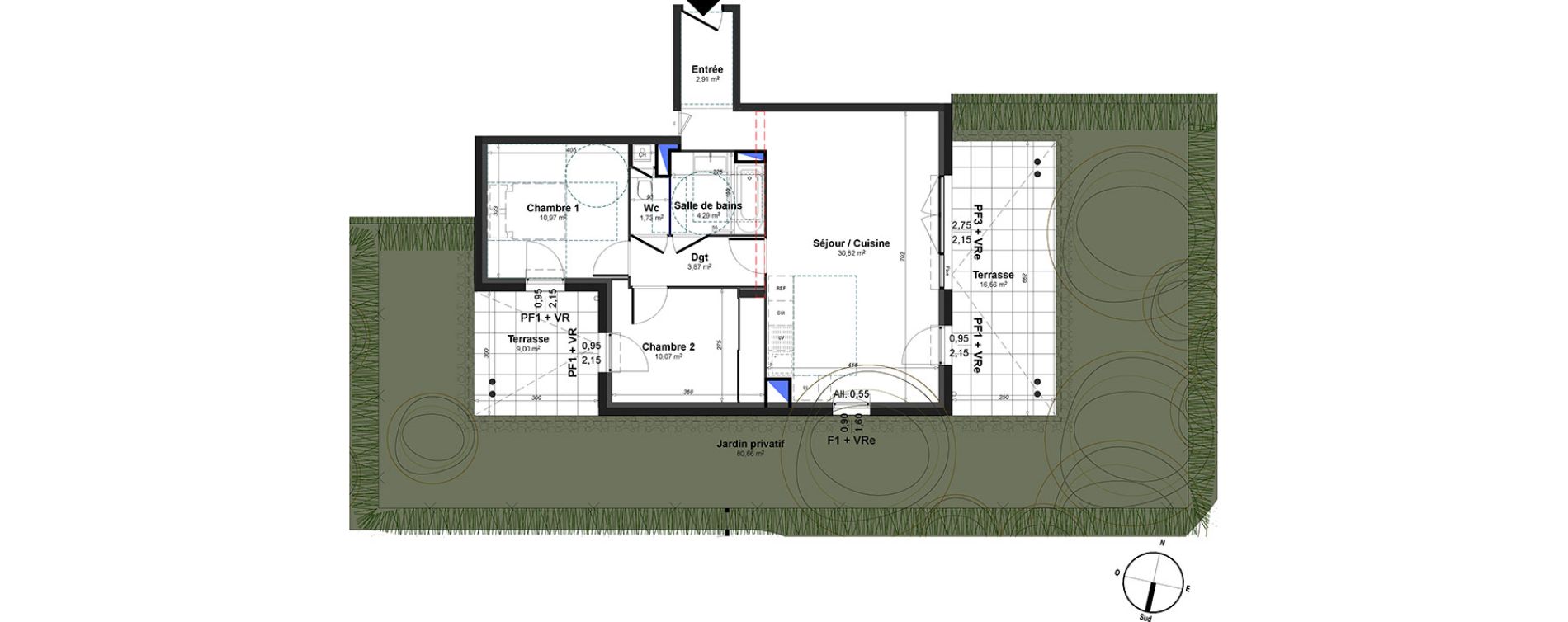Appartement T3 de 64,66 m2 &agrave; Lorgues Centre