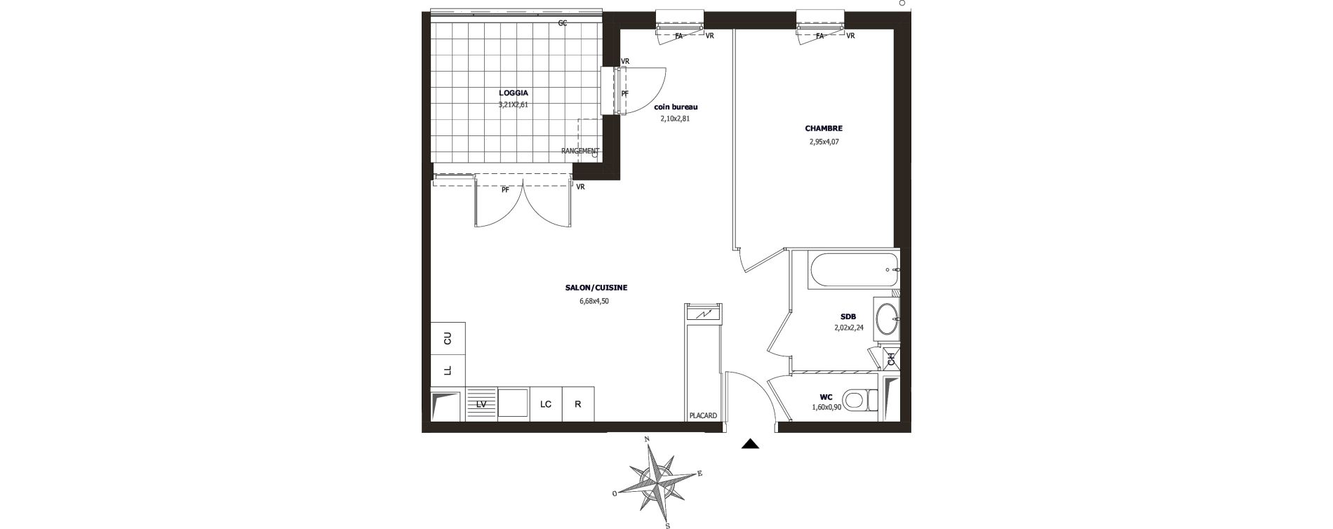 Appartement T2 de 51,75 m2 &agrave; Ollioules Centre