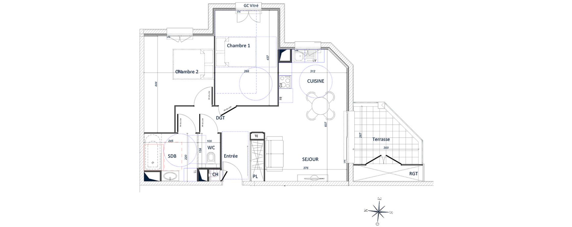Appartement T3 de 61,00 m2 &agrave; Ollioules Centre