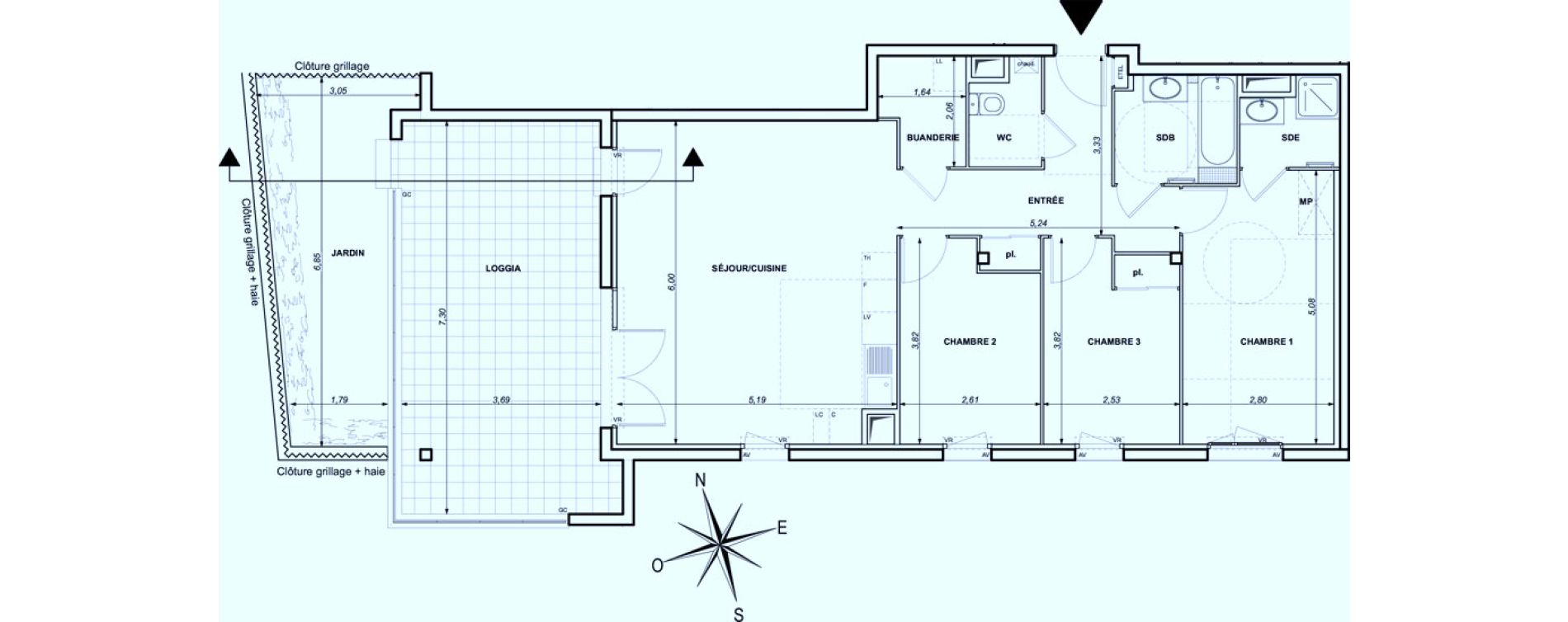 Appartement T4 de 85,29 m2 &agrave; Ollioules Centre