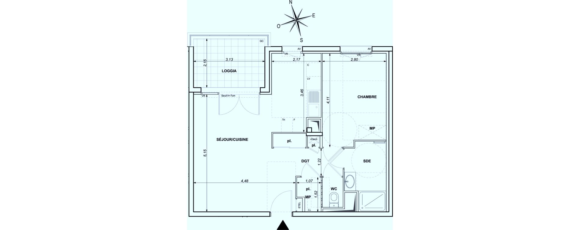 Appartement T2 de 50,04 m2 &agrave; Ollioules Centre
