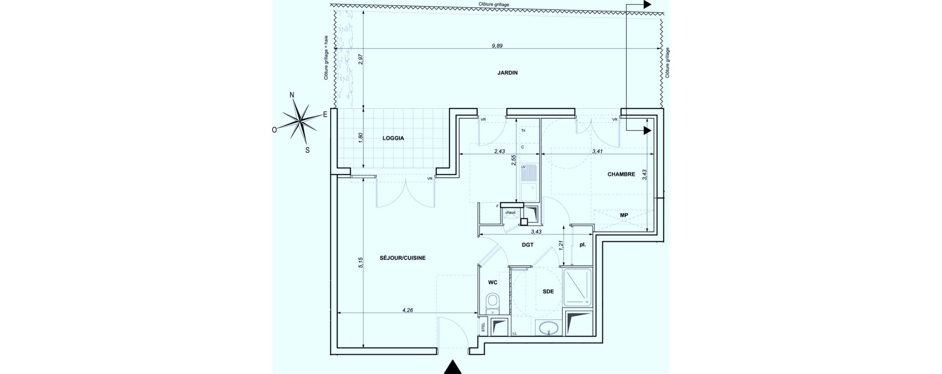Appartement T2 de 49,50 m2 &agrave; Ollioules Centre