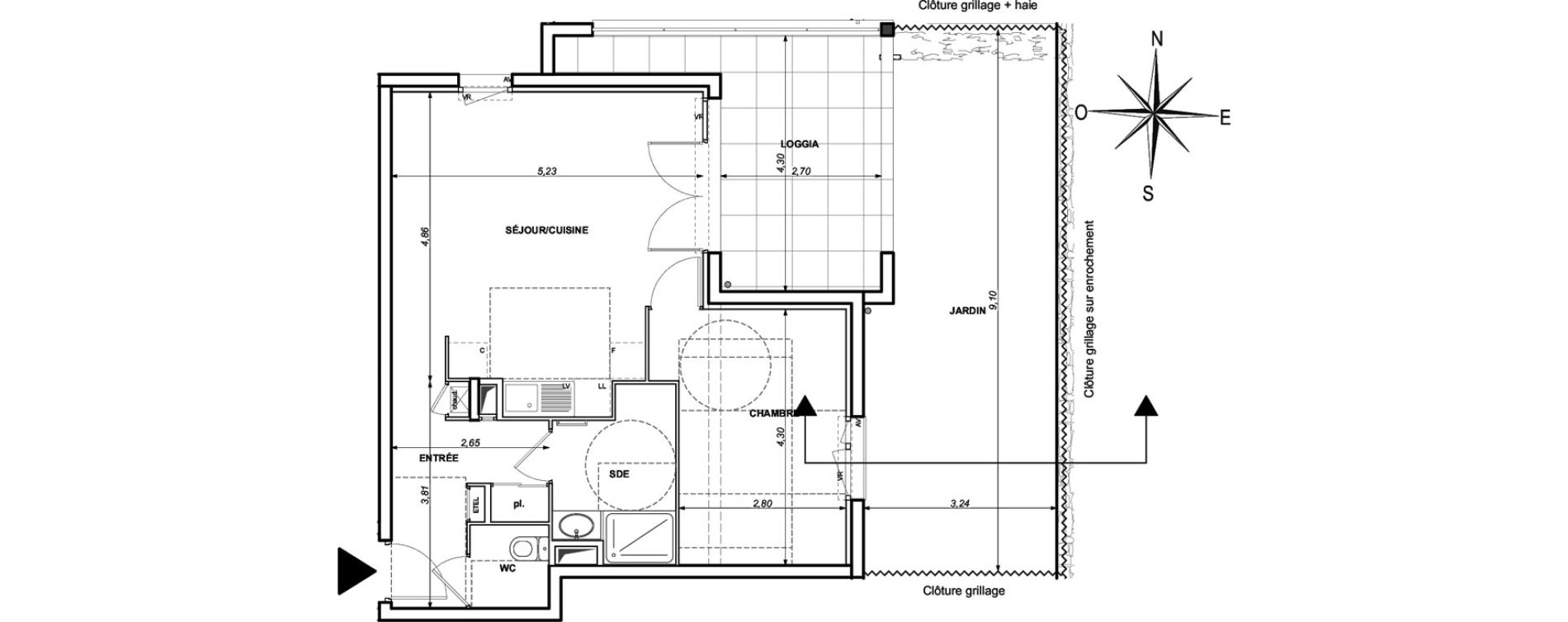 Appartement T2 de 51,98 m2 &agrave; Ollioules Centre