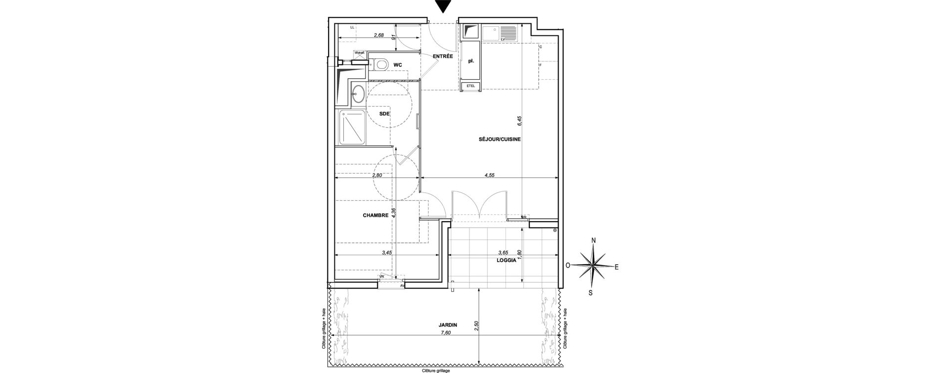 Appartement T2 de 51,21 m2 &agrave; Ollioules Centre