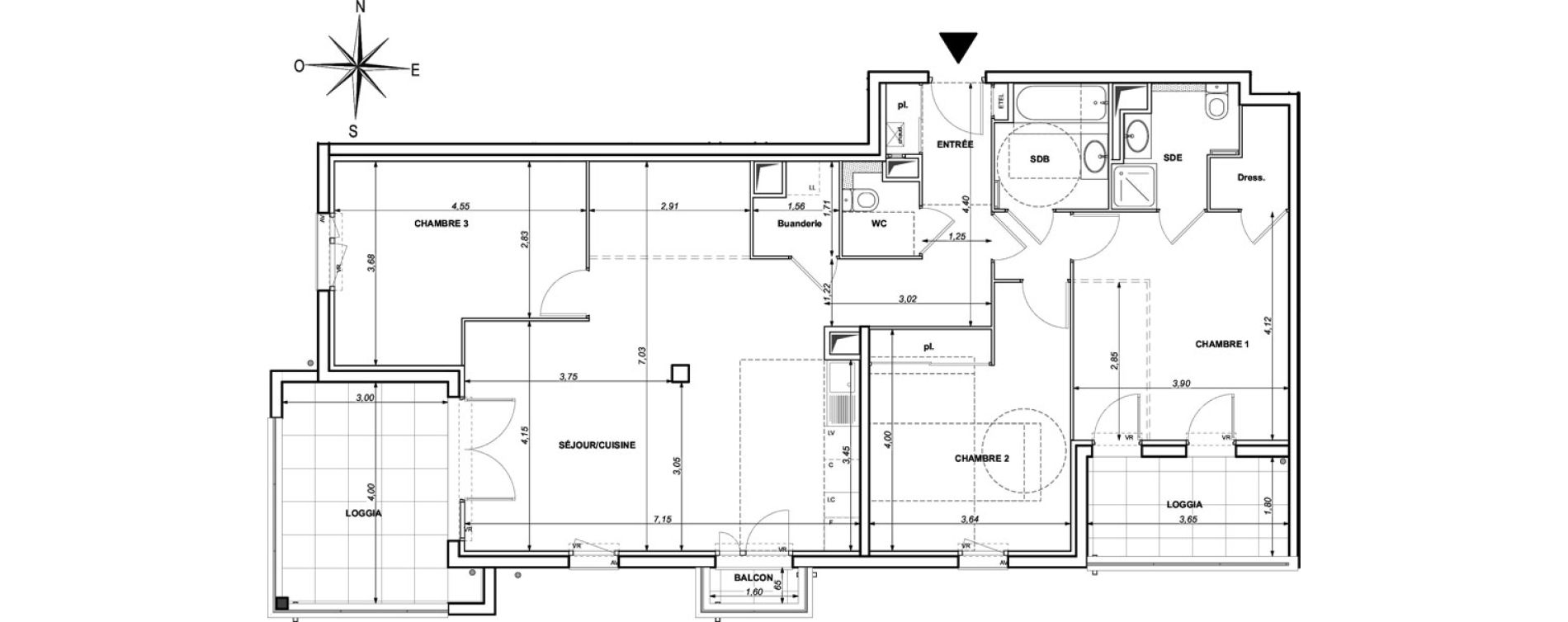 Appartement T4 de 109,07 m2 &agrave; Ollioules Centre