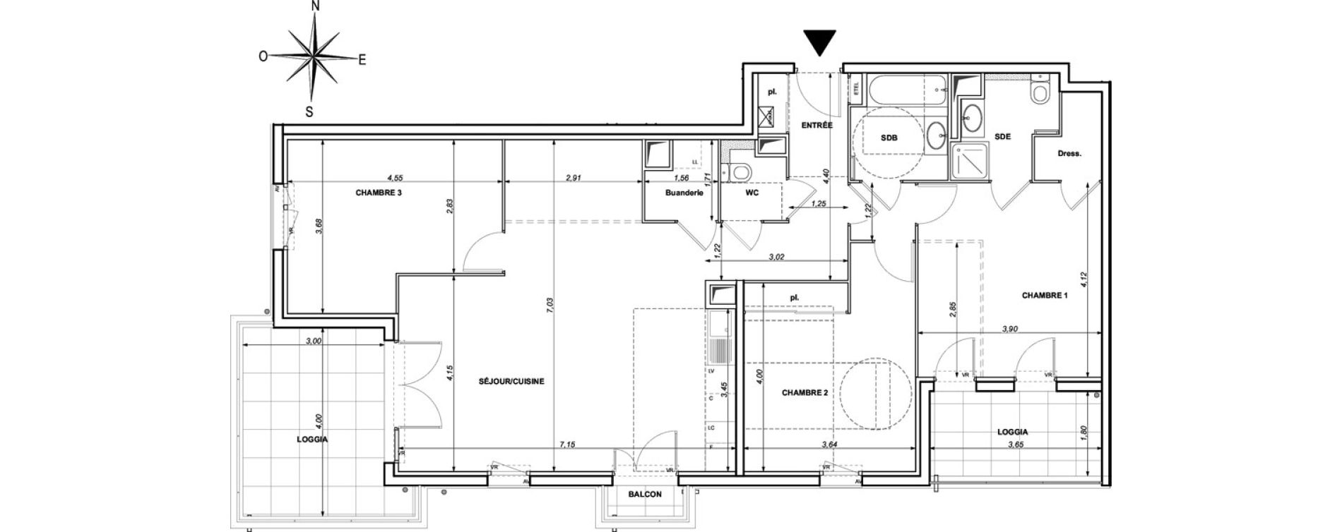 Appartement T4 de 109,16 m2 &agrave; Ollioules Centre