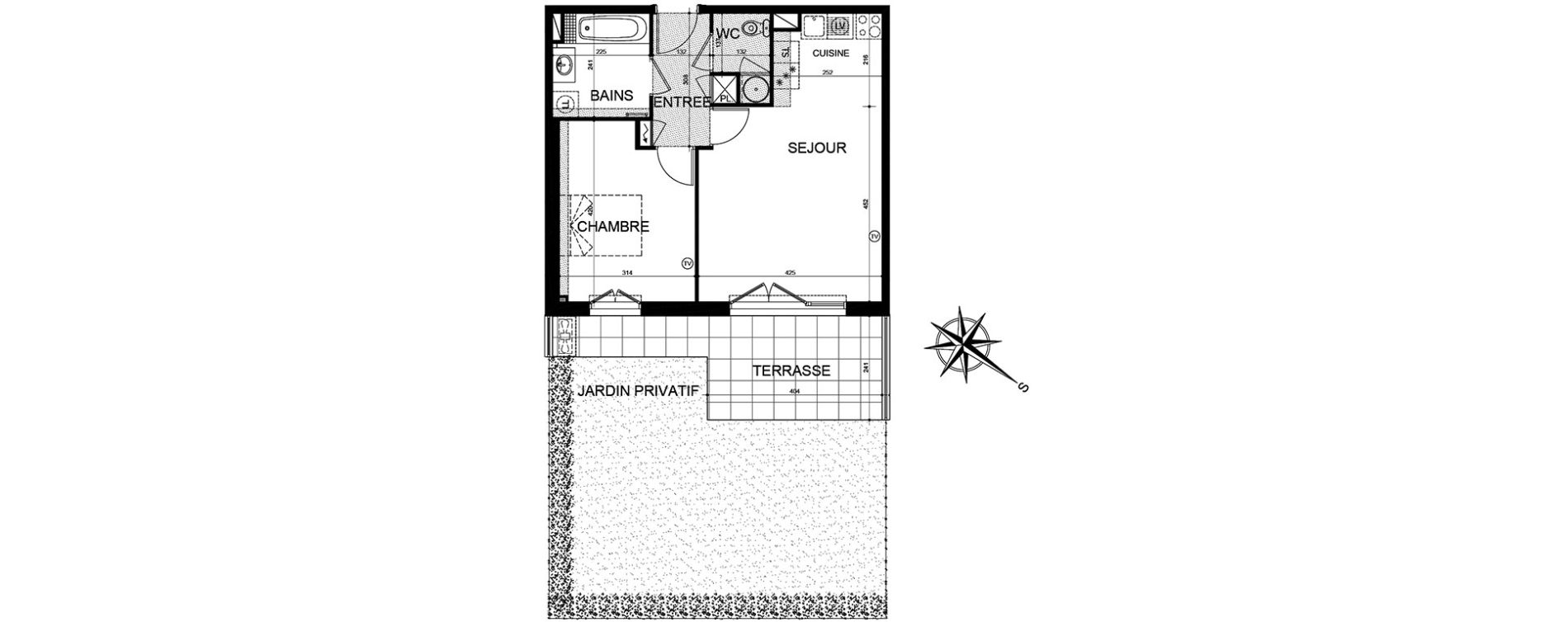 Appartement T2 de 48,28 m2 &agrave; Puget-Sur-Argens Centre