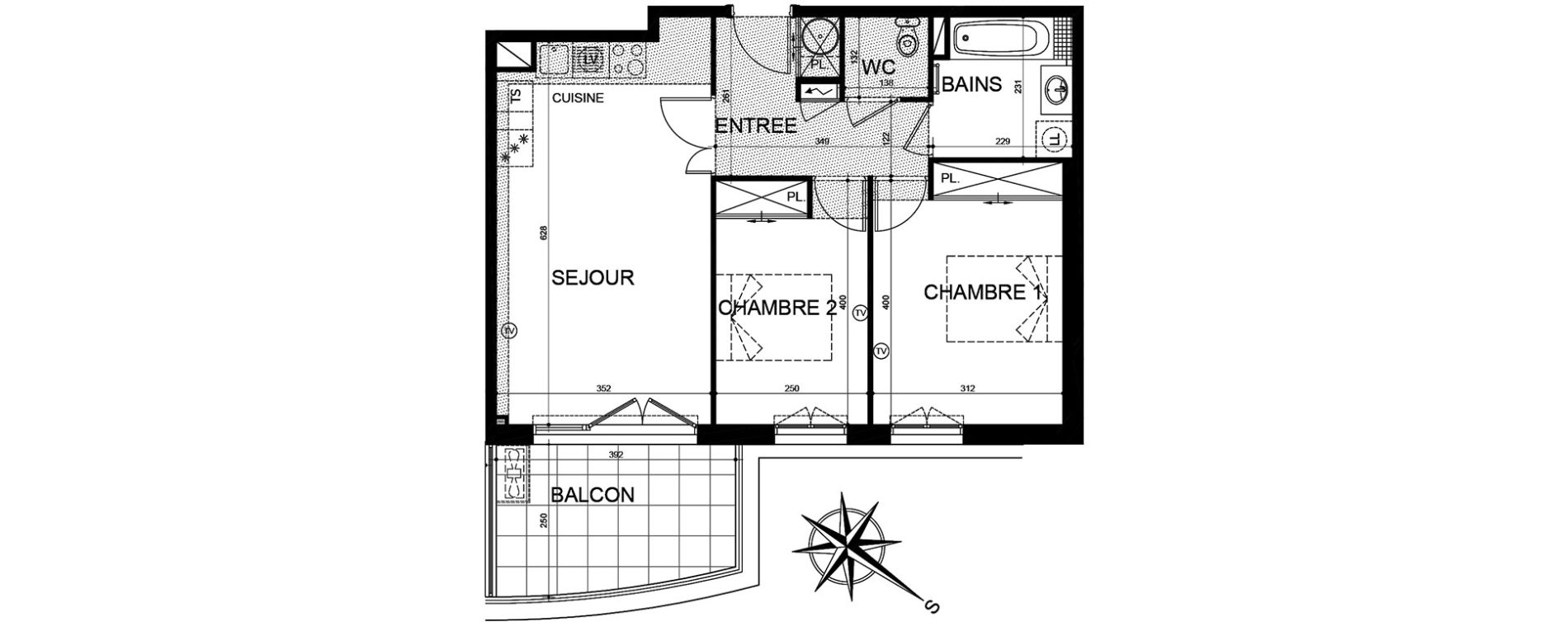 Appartement T3 de 58,88 m2 &agrave; Puget-Sur-Argens Centre