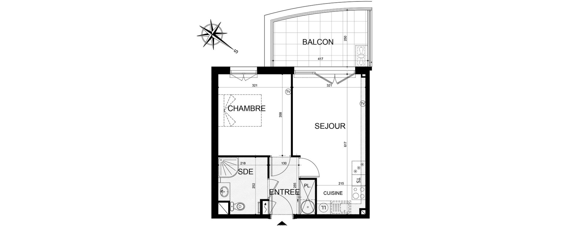 Appartement T2 de 38,50 m2 &agrave; Puget-Sur-Argens Centre