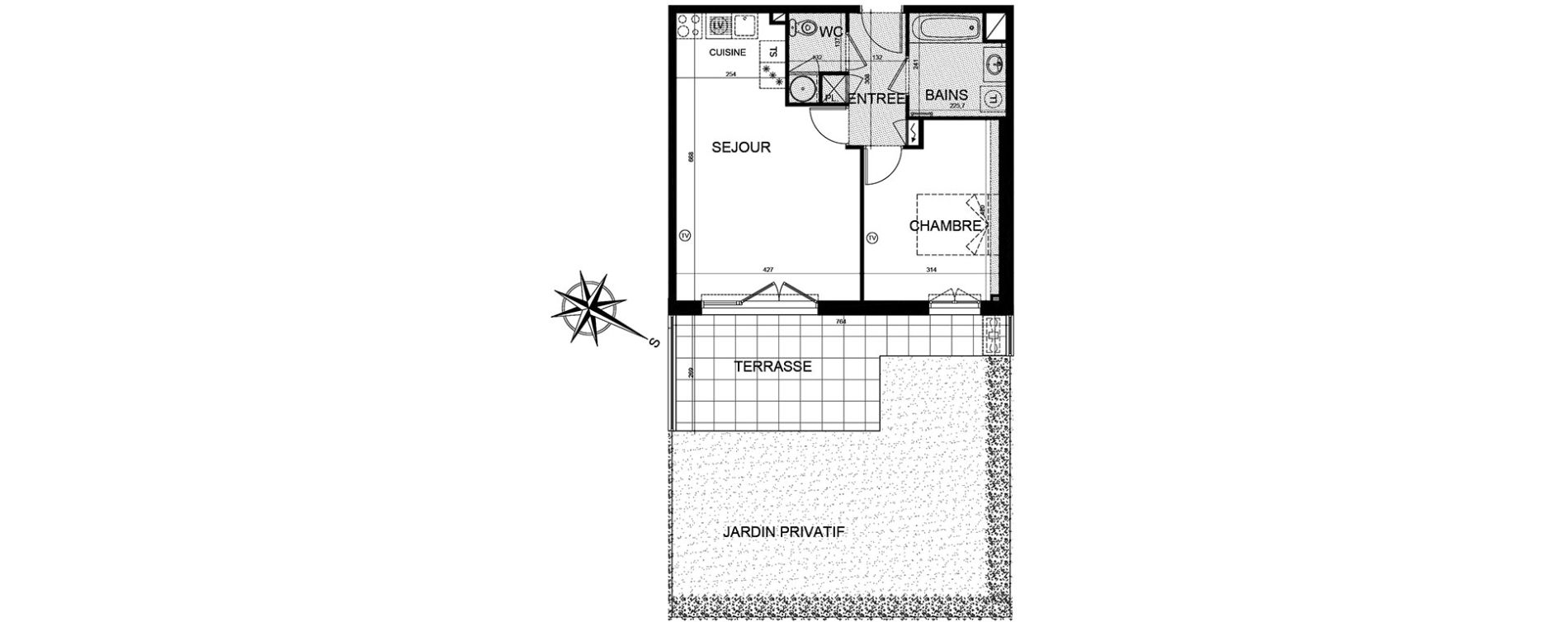 Appartement T2 de 48,40 m2 &agrave; Puget-Sur-Argens Centre